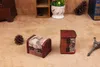 Mini Caixas De Armazenamento Caixa De Jóias Vintage Organizador Caixa De Armazenamento Mapa Padrão De Metal Recipiente Artesanal Casa Pequenas Caixas WX9-755