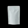13 * 21 cm bianco richiudibile con chiusura a zip sacchetti di carta kraft stand up snack in alluminio sacchetto di imballaggio sottovuoto per alimenti secchi 50 pezzi / lotto