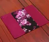 Luxury Natural Mulberry Silk Dining Table Mat Christmas Placemats for Table Plate Bowl Pad Rectangle Decoration insulation Pad 32 x 40cm