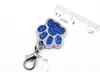 50pcs / lot Bling Hund Bärentatze Fußabdruck mit Hummer-Haken-DIY hängen hängenden Charme für Schlüsselanhänger Halskette Beutelherstellung passen