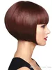 Короткие парики для черно-белых женщин, термоволокно, как человеческие волосы, Pelucas Sinteticas Pelo Natural Perruque Courte7059874