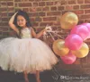 Blush Pink Tutu Toddler Infant Flower Girls Abiti Sparkly Rose Gold Paillettes Little Princess Prima Comunione Wedding Party Dress