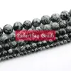 Trendy Natural Stone Snowflake Jasper Beads Natural Stone Wholesale Loose Bead 8 mm Round Beads for Making Jewelry