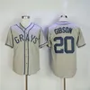 Mens Vintage 20 Josh Gibson Grays Jersey The Movie Negro Leagues NLBM Homestead Grays 스티치 필름 야구 화이트 유니폼 S-3XL