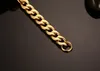 Мужская из нержавеющая сталь Burb Bracelet Bracelet Gold Lated 21 5 см262E