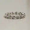 Charme Jóias de Diamante Cz anel de Dedo 100% Real 925 Sterling Silver Engagement anéis de banda de casamento para as mulheres Bijoux Presente
