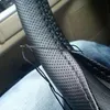 Soft PU Leather DIY Car Steering Wheel Cover With Needles and Thread