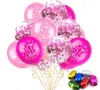 Bebê Chuveiro Menino Menina Balões De Látex Confetti Set 1o Aniversário Festa Decoração Crianças Feliz Aniversário Balão 1 Ano GA565