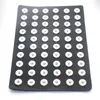 Нуса Snap кнопки ювелирных 12мм 18мм Snap кнопки дисплея 10 цветов Черный кожаный оснастки Дисплей для 60 PCS ювелирных изделий дисплея держатель