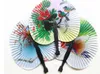 Vintage Bloem Afdrukken Papier Ventilator Bruiloft Decoratie Party Gunsten Chinese Hand Vouwende Fan Fancy Vrouwen Meisjes Dansende Fan