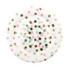 10pcs Black Dot Gold Stars Disposable Tableware Party Paper Plates Baby Shower Birthday Party Supplies Paper Cups Tableware