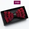 En İyi Çat Tie Tüyler PU Bow Ties Butterfly Yeni Neckwear Akşam Partisi Düğün Cosplay Göster Aksesuarları Ayarlanabilir Kemer268c