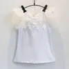 dentelle fleurs bébé vêtements filles été top + pantalon rayé ensemble 2 pièces Oufit solide style court vêtements de fille boutique 1-6Y