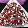 1000-10000pcs/bag 2-6mm Orange red Resin Crystal Rhinestones FlatBack Super Glitter Nail Art Strass Wedding Decoration Applique No212N
