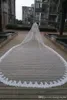 2018 Lace Edge 3 * 6 meter Bröllopslök Katedral Långt Lång Bridal Veils Wedding Veil Ship av DHL