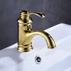 Rubinetto per lavabo in ottone con montaggio su piattaforma di spedizione gratuita Rubinetto per lavabo corto per lavabo da bagno Rubinetti per lavabo con acqua calda e fredda Maniglia singola