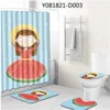 Free shipping 180x180cm Four Pieces Of Cushion Combination In Shower Curtain Bathroom Carpets