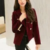 DOSOMA 2018 бархатная куртка пальто женская одежда стиль двубортный черный / красный базовый куртки пальто женский плюс размер бренда