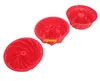 50pcs/lot Free shipping 6.5cm dia Round Shaped RED Silicone Muffin Cases Mould Cake Cupcake Liner Baking Mold