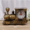 Train Pattern Retro Alarm Clock Home Desk Decoration 3 Colors Creative Quartz Clocks Crafts Birthday Gift