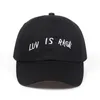 Vert Black Unisex Baseball Cap Hiphop Snapback Cap Hat luv is Rage Letter embroidery2278805