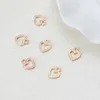 whole Red Black White Heart Charms Alloy Hollow Pendant Earring Jewelry Accessories Diy Bracelet Making Finding