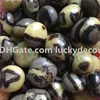 1Pc 35mm-60mm 자유형 자연 Septarian Pocket Palm Stone 행운의 돌연변이 Saptaria 결절 수정 화석 걱정 스톤 Reiki Dragon Egg Stone