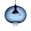 シャンデリアロフトヴィンテージ工業用カラフルなガラスペンダントランプ6色のランプシェードE27/E26レストランの寝室用LEDライト