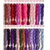 More than 85 colors Solid Color Jumbo braiding hair 24inch Synthetic Braids Hair Extension Free shippinglded 80gram