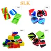 Square silicon box non-stick silicone container wax box colorful silicone dab wax jar dry herb vaporizer box silicone wax dabber jar oil rig