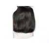 Extensions de cheveux vierges mongoles vague lâche 4 paquets avec fermeture à lacet 4X4 bébé cheveux vison paquet couleur naturelle 10-28 pouces