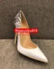 Casual Designer sexy lady moda donna scarpe eleganti Pelle verniciata di pitone bianco punta a punta stiletto spogliarellista Tacchi alti Prom Scarpe da sera di grandi dimensioni 44 12 cm