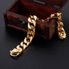 22 cm (8,66 pulgadas) 15 mm oro moda acero inoxidable motorista cubano cadena de eslabones pulsera mujeres hombres regalos de moda