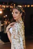 استوديو Mermaid Ashi Prom Dresses with Cloak Lace Chaking Beads Ordial Devial ​​Donsals v Buck Floor Length Party Press