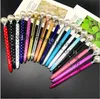 Creative Big Pearl Scepter Metal Ballpoint Pen Black Ink Studenten Stationery Gift School Office Supply WJ003