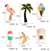 6pcs Ustaw banan lolly flamingo palmowe kubki pinsy broszki broszki