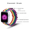 För Apple Watch Rainbow Strap LGBT Band Iwatch Series 6/5/4/3/2/1 Armband Weave Straps Sport Fashion Nylon Unisex
