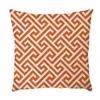 Cotton Linen Geometric Throw Pillow Case Orange Series Decorative Pillows For Sofa Car Seat Cushion Cover 45x45cm Home Decor202o