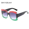 SIKYGEUM جديد موضة النظارات الشمسية ساحة المرأة العلامة التجارية المتضخم خمر FemaleSun نظارات 2018 UV400 SM0112