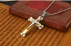 Stainless Steel Chain 3 Layer Knight Cross Pendant Necklace Silver Gold Black Color Mens Necklaces Jewelry Gifts