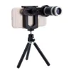 Freeshipping Universal 8x Zoom Télescope Objectif de caméra + Support de téléphone portable Tri Stand Holder pour iPhone Samsung Galaxy Smartphone