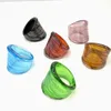 6PCS Fashion Glass Ring 17-19mm Netted Glass Ring Mix