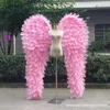 Högkvalitativ söt rosa ängelvingar fina gåvor för tjejer Vuxna Fairy Wings för dansbröllopsträdgårdsfest dekorationsskytte