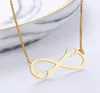 Stainless Inspirational charm Necklace Infinity Necklace Lucky Number 8 Pendant Link Chain Silver gold -Tone Gifts for Graduation