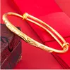 18 Karat echt vergoldetes, hochglanzpoliertes goldfarbenes Armband, Größe 5 mm, Stil 7–12, großer Stern-Armreif für Damenschmuck, Whole3459