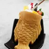 Frete grátis ~ 110V/220v Máquina de fazer sorvete Taiyaki de boca aberta máquina de waffle de peixe