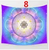 레인보우 은하 점성술 태피스트리 및 에너지 의학 생명의 꽃 신성한 기하학적 기호 패턴 인쇄 폴리 에스테르 벽 deco9075217