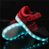 2018 LED USB Recharging Enfant Lumineux Sneakers Avec Des Chaussures Lumineuses Pour Enfants Enfants Jazzy Junior Filles Garçons Lumière