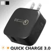 Snel opladen EU US Plug QC 3.0 Wall Charger 5V / 9V / 12V 18W 1 Poort voor Smartphone QC3.0 Snelle Snelle Home-adapter