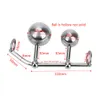 IKOKY Anal Vagina Double Ball Plug Chastity Belts Rope Hook Vagina Massager Butt Plug Stainless Steel Locking Sex Toys for Women Y18110106